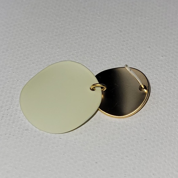 Post Earrings Gold Green Round Hoop Tiered Dangle Drop Fashion Jewelry Alloy - Picture 3 of 4